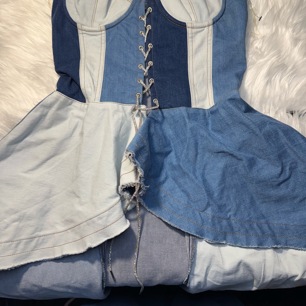 Blue Denim Corset Dress